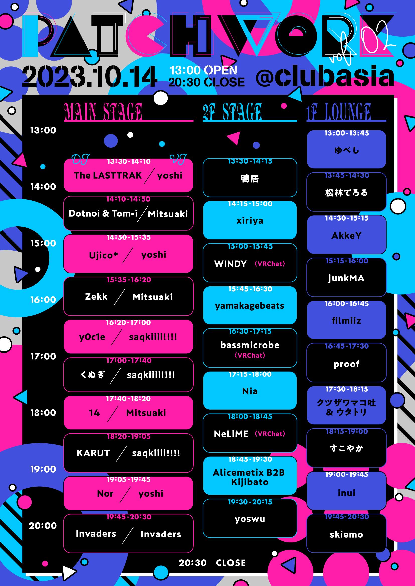 パッチワーク2023 のタイムテーブル